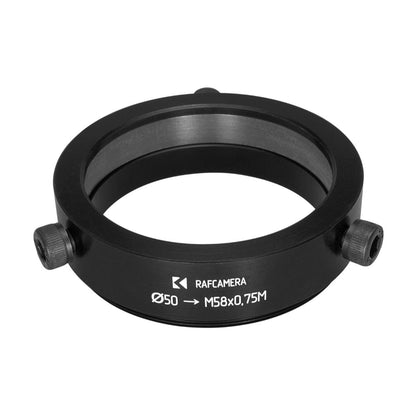 50mm clamp to M58x0.75 male thread adapter