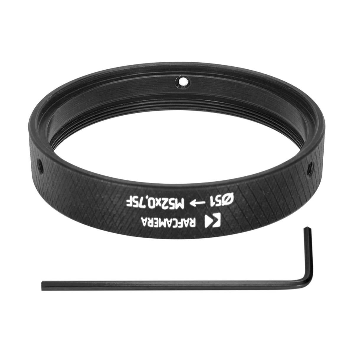 51mm clamp to M52x0.75 female thread adapter for Minolta CE Rokkor lenses