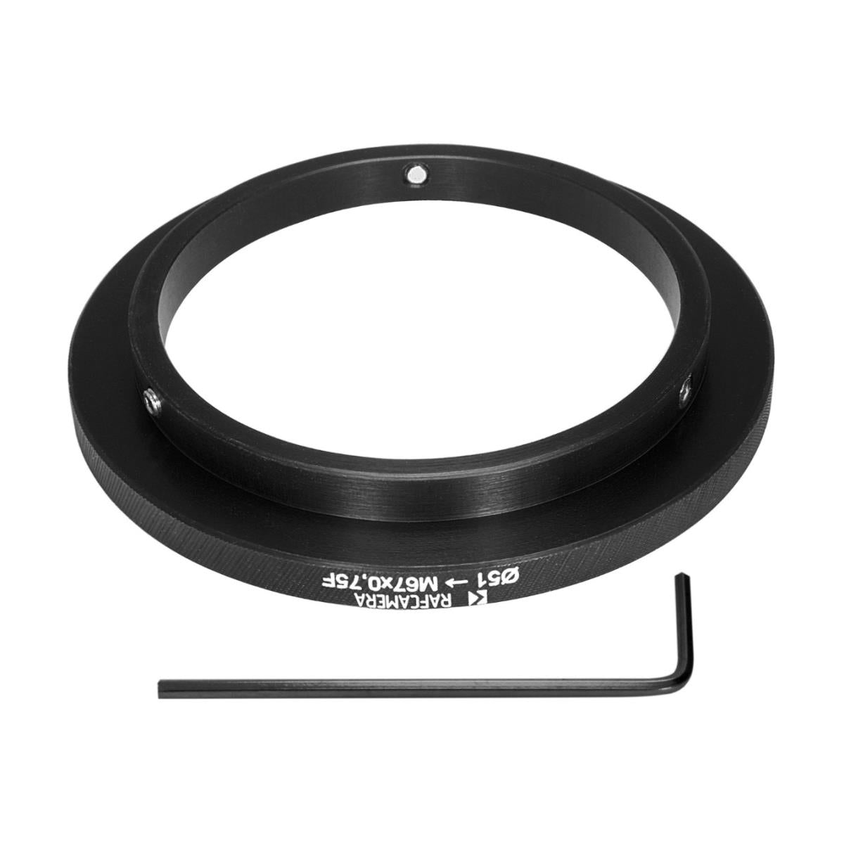 51mm clamp to M67x0.75 female thread adapter