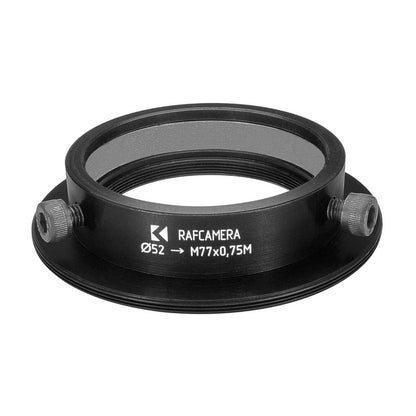 52mm clamp to M77x0.75 male thread adapter for Kowa Anamorphic 16-H lens