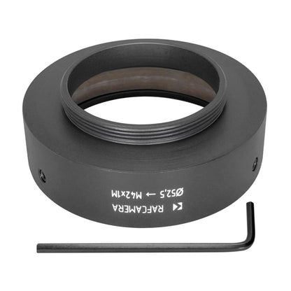 52.5mm clamp to M42x1 male thread adapter, 17mm long