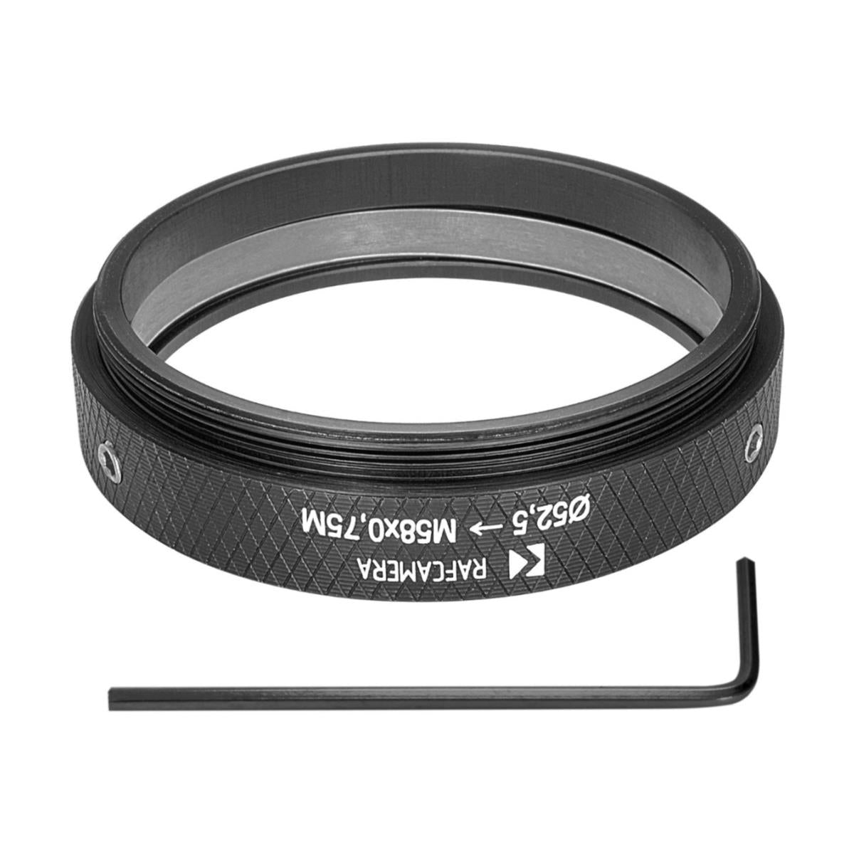 52.5mm clamp to M58x0.75 male thread adapter (for ISCO Ultrastar)