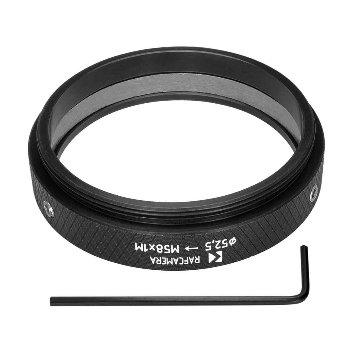 52.5mm clamp to M58x1 male thread adapter for helicoids