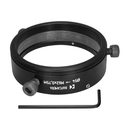 54mm clamp to M62x0.75 male thread adapter for Kowa Anamorphic 35 1.5x