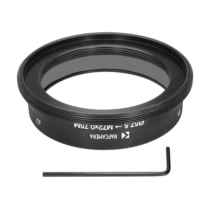 57.5mm clamp to M72x0.75 male thread adapter for Kowa 2x Anamorphic