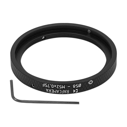 58mm clamp to M52x0.75 female thread adapter