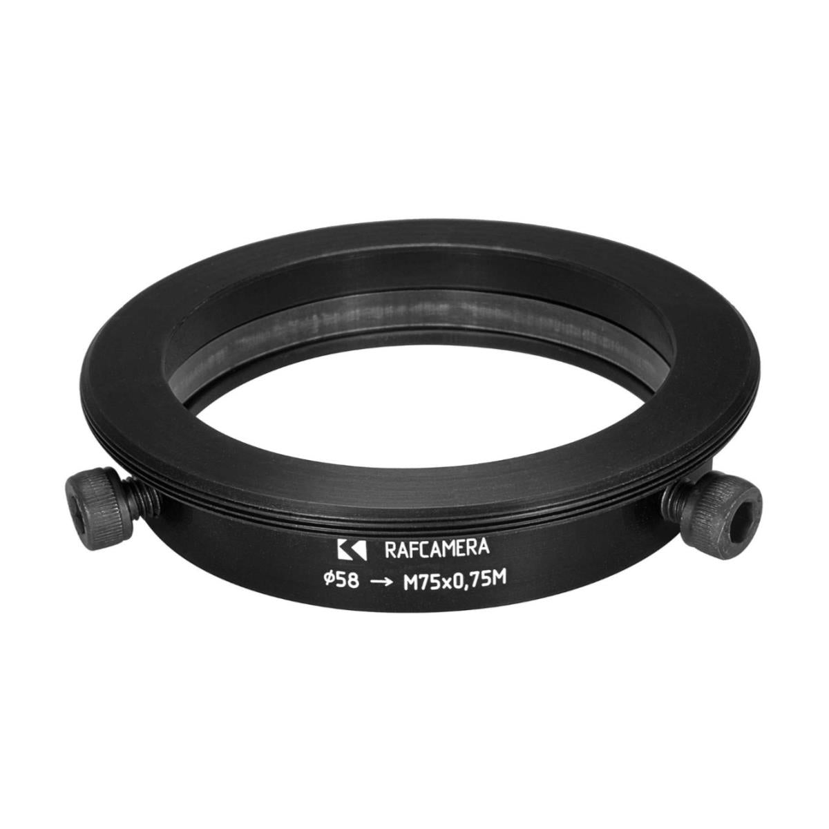 58mm clamp to M75x0.75 male thread adapter (for Rapido FVD-16A)