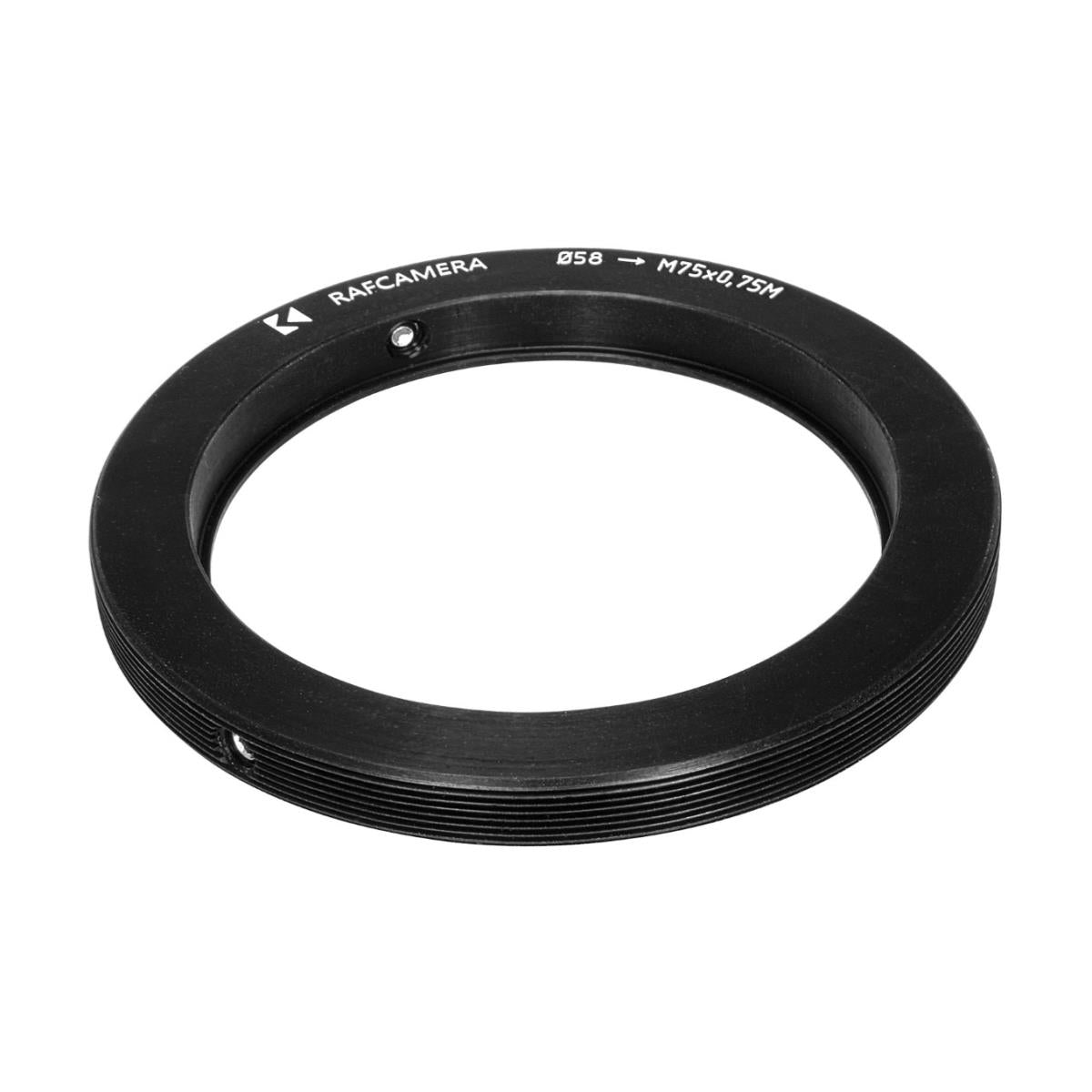 58mm clamp to M75x0.75 male thread adapter (for Rapido FVD-16A), short