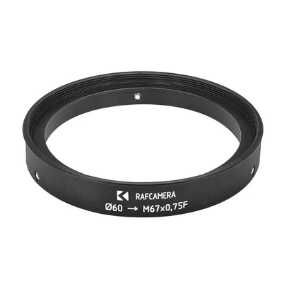 60mm clamp to M67x0.75 female thread for Kowa 16-D lens