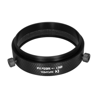 61mm clamp to M65x1 male thread adapter
