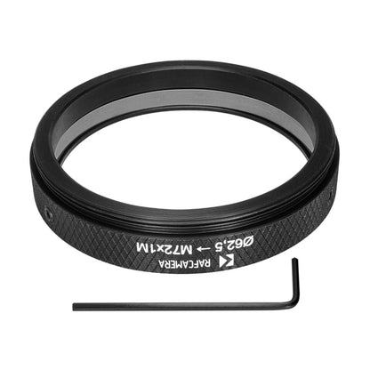 62.5mm clamp to M72x1 male thread adapter