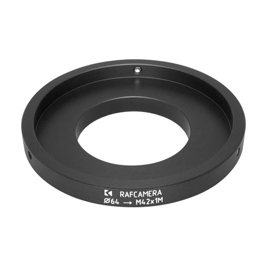 64mm clamp to M42x1 male thread adapter