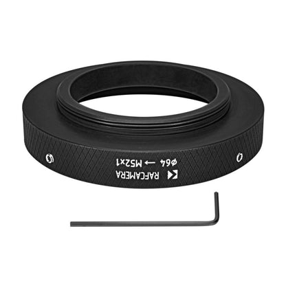 64mm clamp to M52x1 male thread adapter