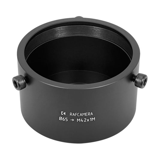 65mm clamp to M42x1 male thread adapter