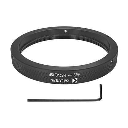65mm clamp to M67x0.75 female thread adapter