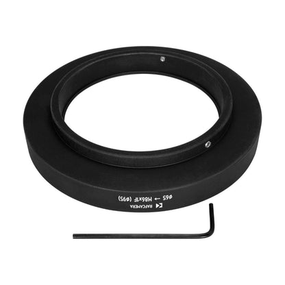 65mm clamp to M86x1 female thread adapter with 95mm outer diameter for OKC3-22-1