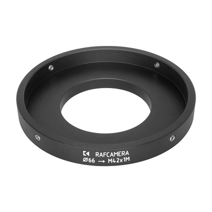 66mm clamp to M42x1 male thread adapter for Intes MK-67 telescope