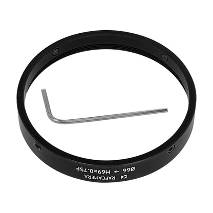 66mm clamp to M69x0.75 male thread adapter for Isco/VVD