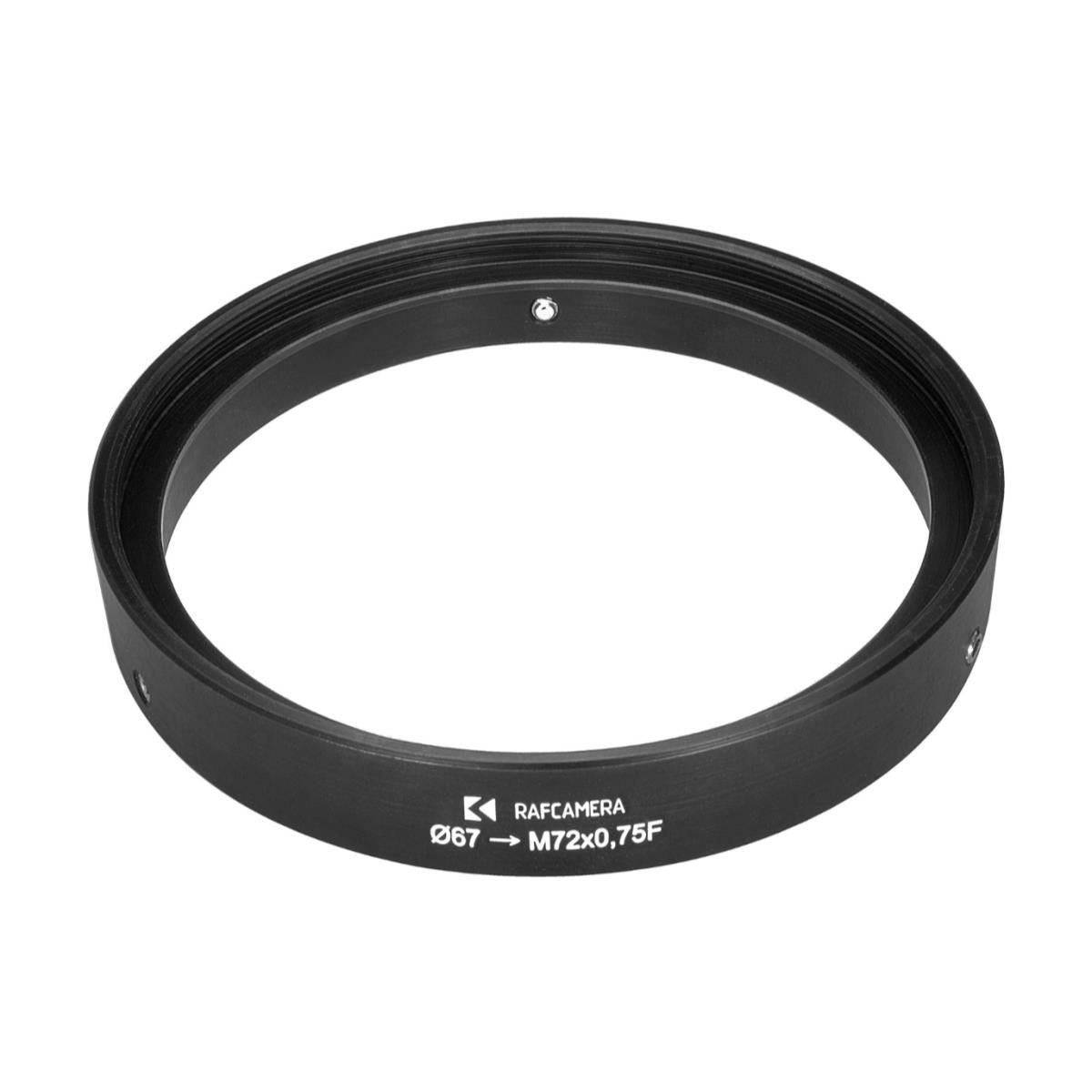 67mm clamp to M72x0.75 female thread adapter