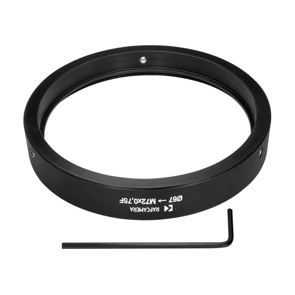 67mm clamp to M72x0.75 female thread adapter
