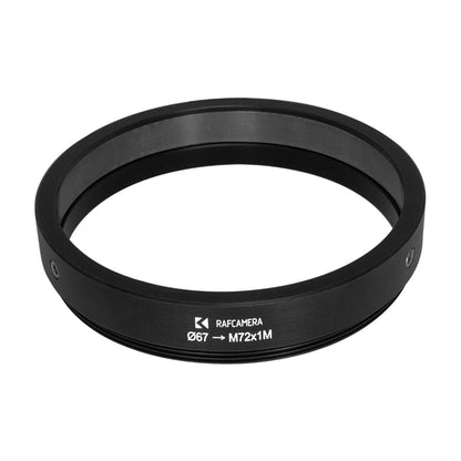 67mm clamp to M72x1 male thread adapter for focusing helicoids