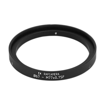 67mm clamp to M77x0.75 female thread adapter