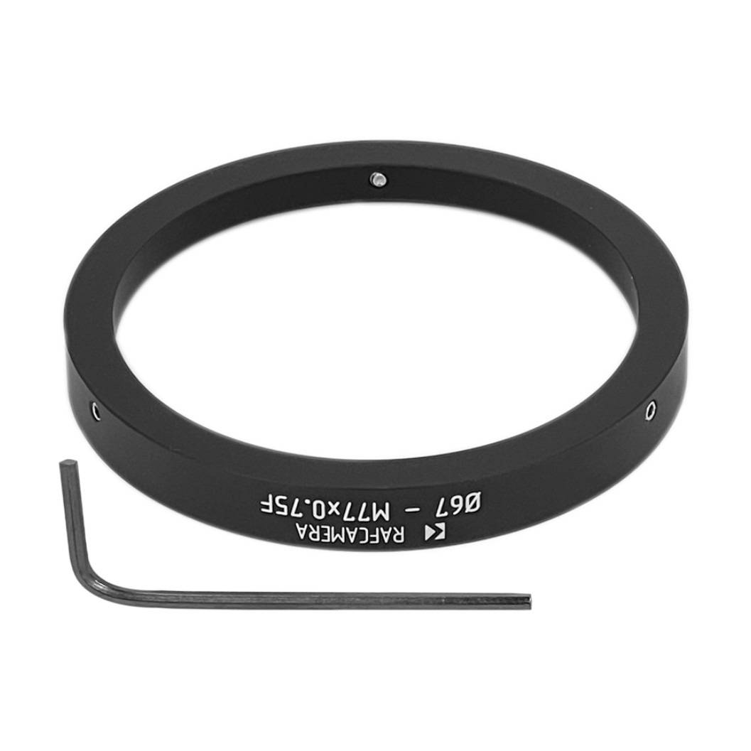 67mm clamp to M77x0.75 female thread adapter