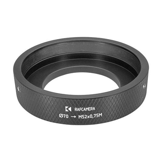 70mm clamp to M52x0.75 male thread adapter