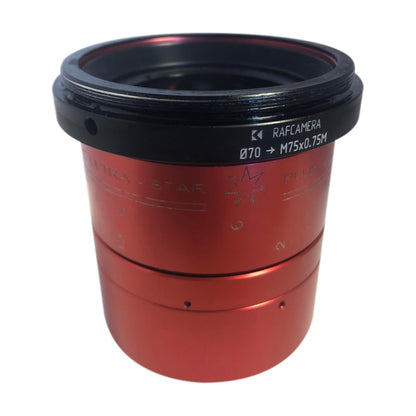 70mm clamp to M75x0.75 male thread adapter for Red ISCO Ultra-Star Plus lens