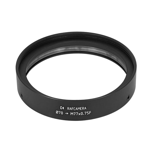 70mm clamp to M77x0.75 female thread adapter for Cinelux