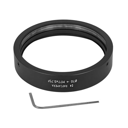 70mm clamp to M77x0.75 female thread adapter for Cinelux