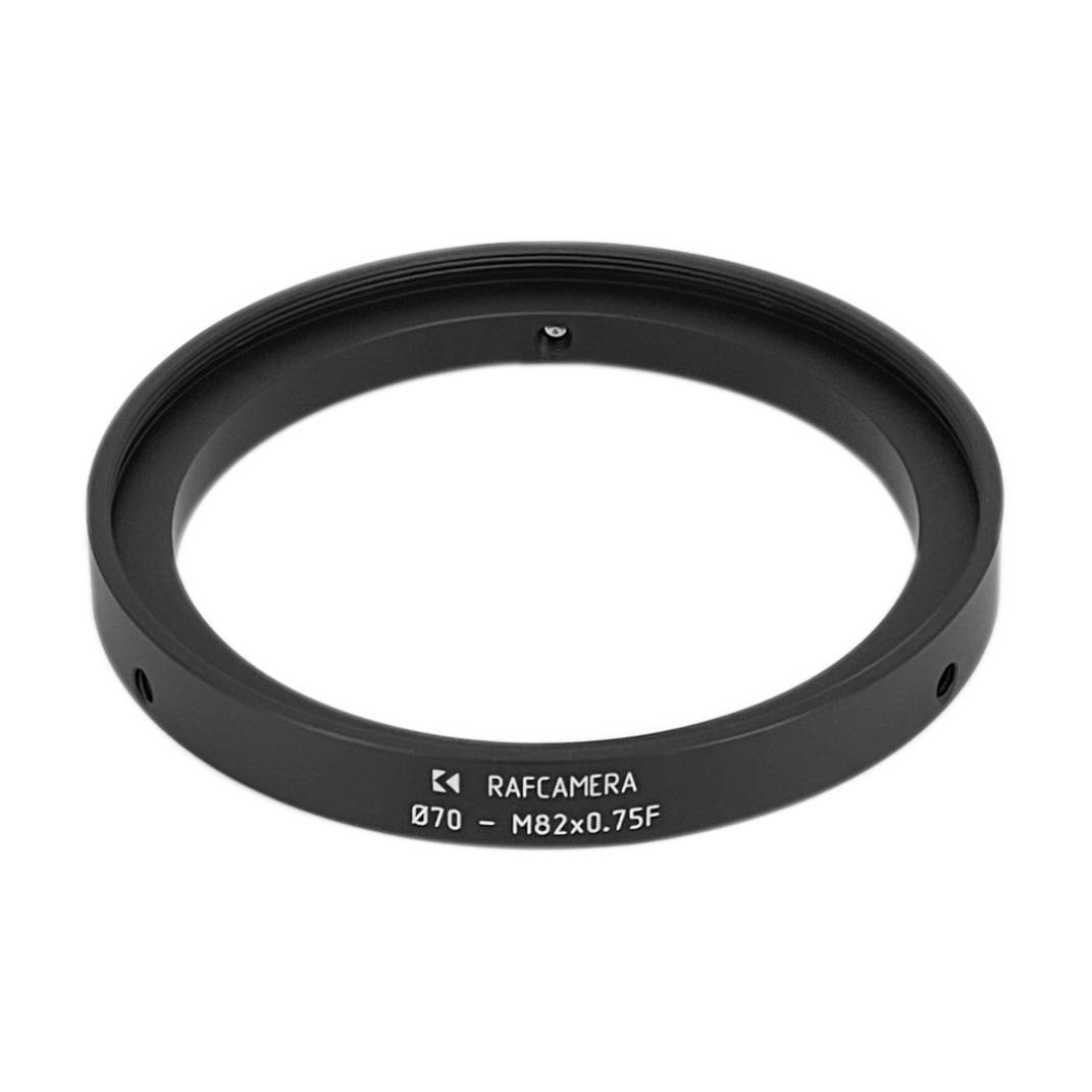 70mm clamp to M82x0.75 female thread adapter