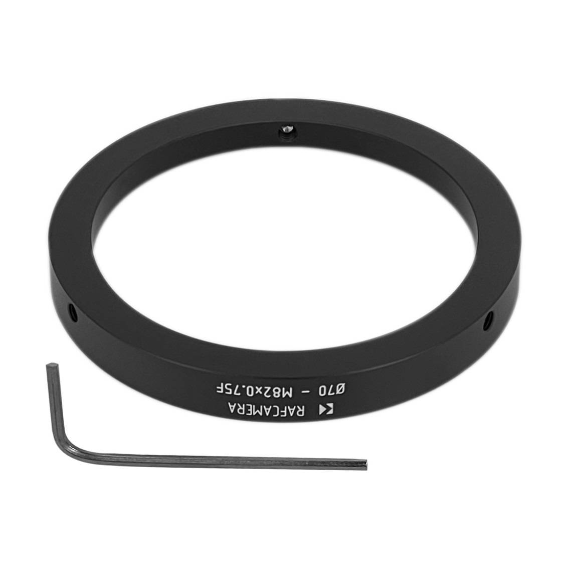 70mm clamp to M82x0.75 female thread adapter