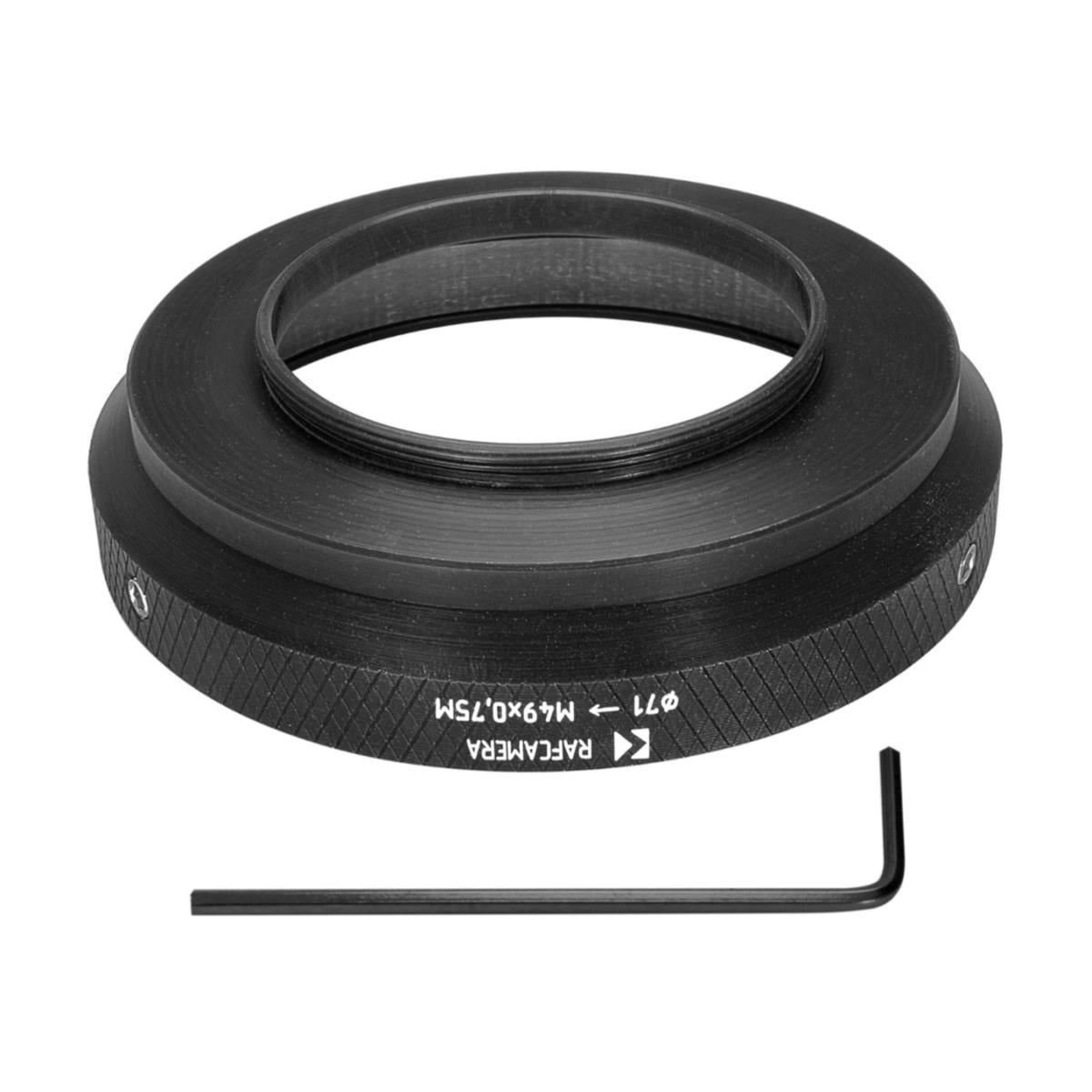 71mm clamp to M49x0.75 male thread adapter for Sankor 5E