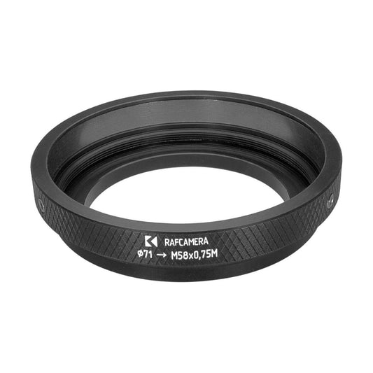 71mm clamp to M58x0.75 male thread adapter for Sankor 5E