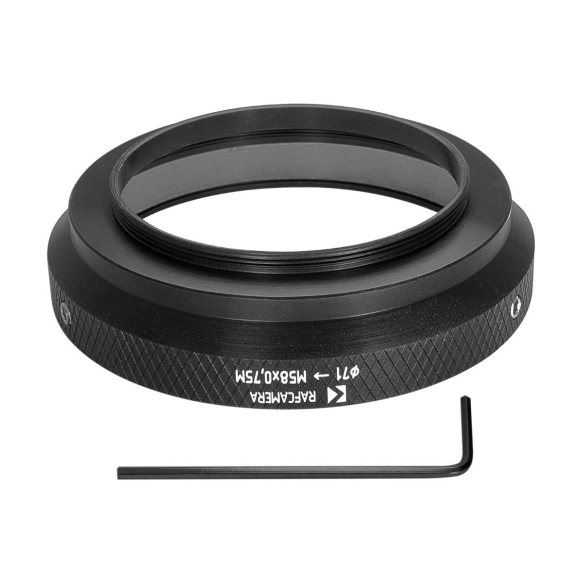 71mm clamp to M58x0.75 male thread adapter for Sankor 5E