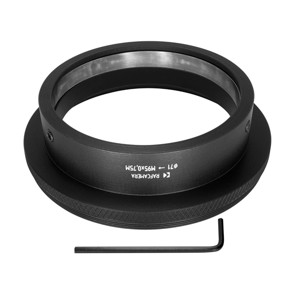 71mm clamp to M95x0.75 male thread adapter for Rapido FVD-35A