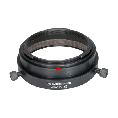 71mm clamp to Mamiya 645 adapter (to use Schneider Cinelux lenses)