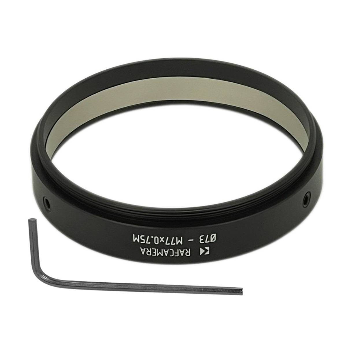 73mm clamp to M77x0.75 male thread adapter