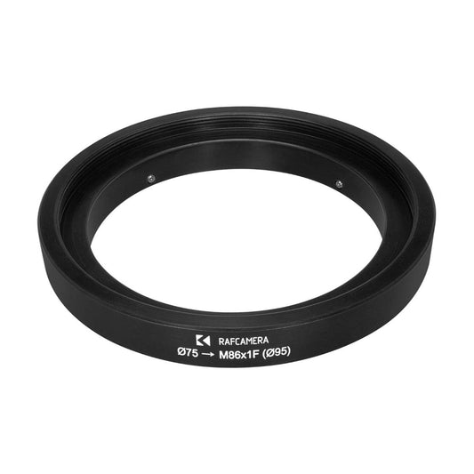 75mm clamp to M86x1 female thread adapter with 95mm diameter for new Mir-20 lens