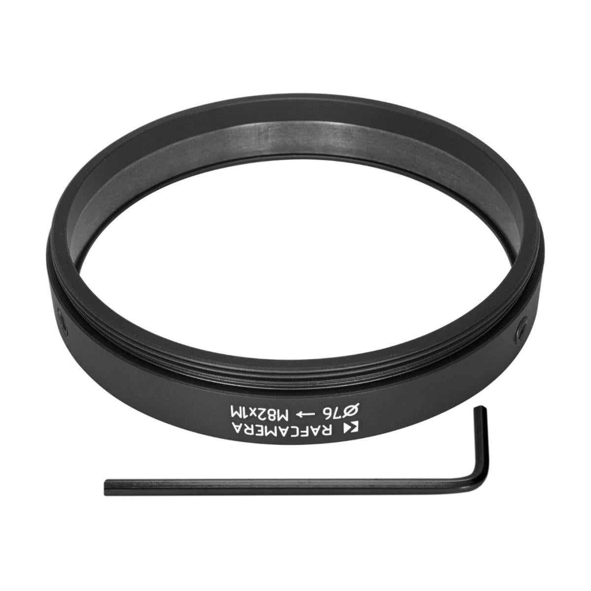 76mm clamp to M82x1 male thread adapter