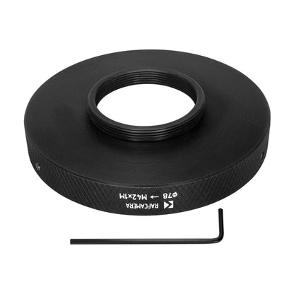 78mm clamp to M42x1 male thread adapter (for Super Cinephor 2/152mm lens)