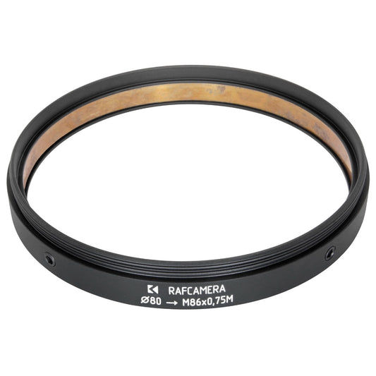 80mm clamp to M86x0.75 male thread adapter