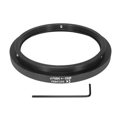 80mm clamp to M95x1 female thread adapter