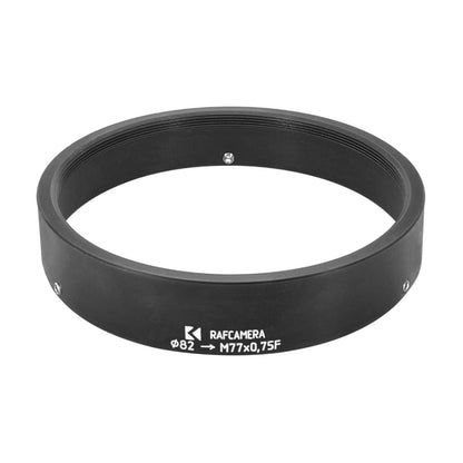 82mm clamp to M77x0.75 female thread adapter