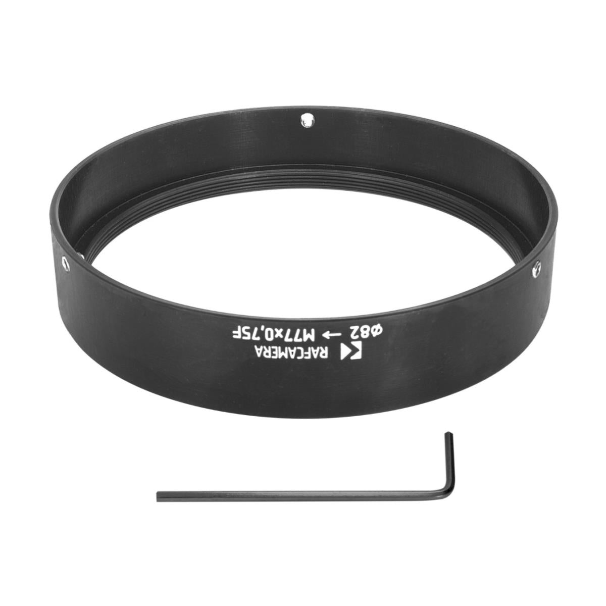 82mm clamp to M77x0.75 female thread adapter