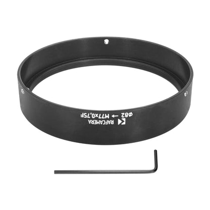 82mm clamp to M77x0.75 female thread adapter
