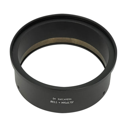 83.5mm clamp to M95x0.75 female thread adapter for Leica-R 15mm lens