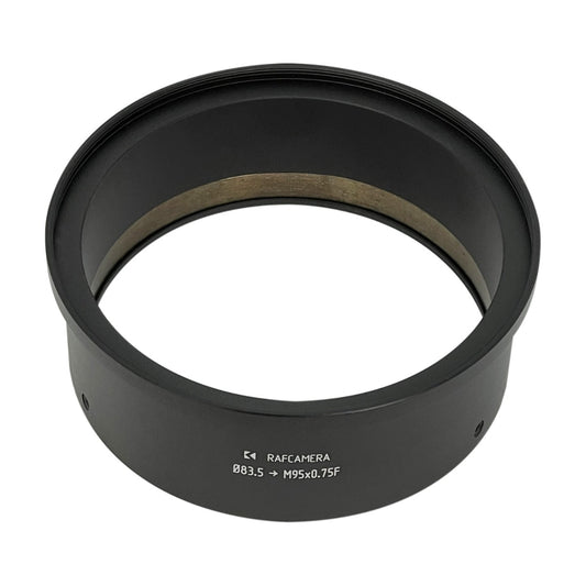 83.5mm clamp to M95x0.75 female thread adapter for Leica-R 15mm lens