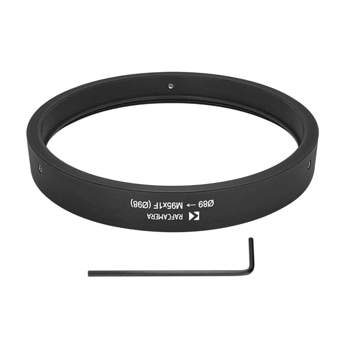 89mm clamp to M95x1 female thread adapter